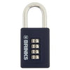 Brinks Commercial 40mm 4-Dial Resettable Sports Padlock - Zinc Die-Cast Body with Chrome Plated Shackle