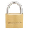 Brinks Commercial 50mm Commercial Solid Brass Keyed Padlock - Solid Brass Body with Boron Steel Shackle