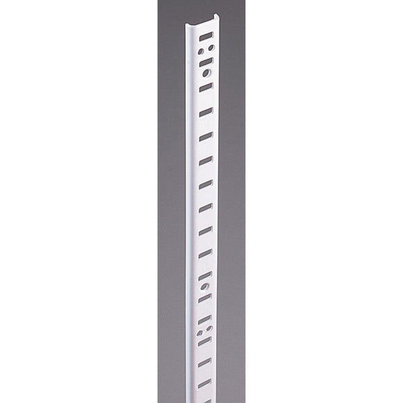 Knape & Vogt 255 Series 60 In. Zinc-Plated Steel Mortise-Mount Pilaster Shelf Standard