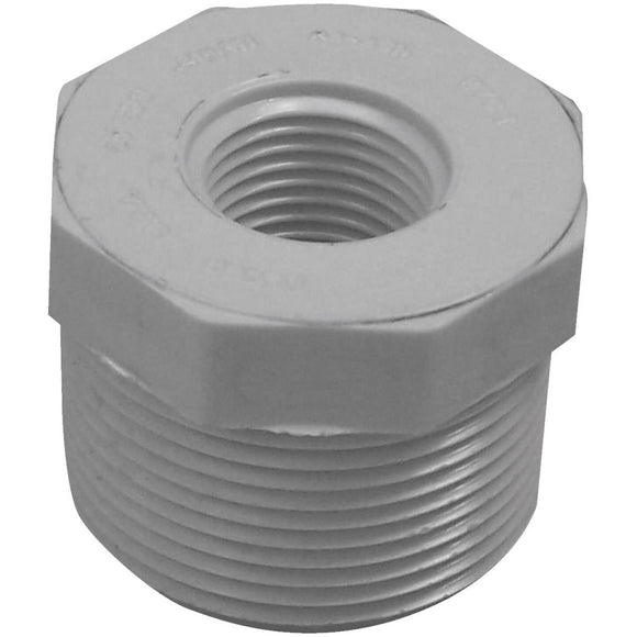 Charlotte Pipe 1-1/4 In. MPT x 1/2 In. FPT Schedule 40 PVC Bushing