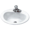 Briggs Anderson Oval Drop-In Bathroom Sink, White