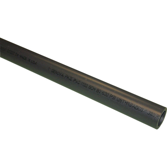 Charlotte Pipe 1-1/4 In. x 20 Ft. Schedule 80 Gray PVC Pressure Pipe