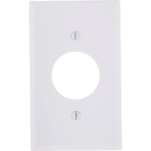 Leviton 1-Gang Smooth Plastic Single Outlet Wall Plate, White