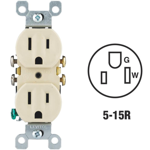 Do it 15A Ivory Residential Grade 5-15R Duplex Outlet