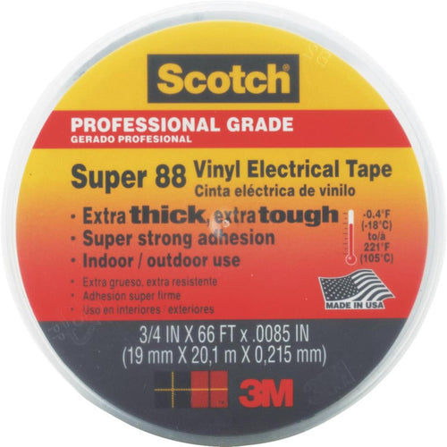 3M Scotch Weather Resistant 3/4 In. x 66 Ft. Electrical Tape