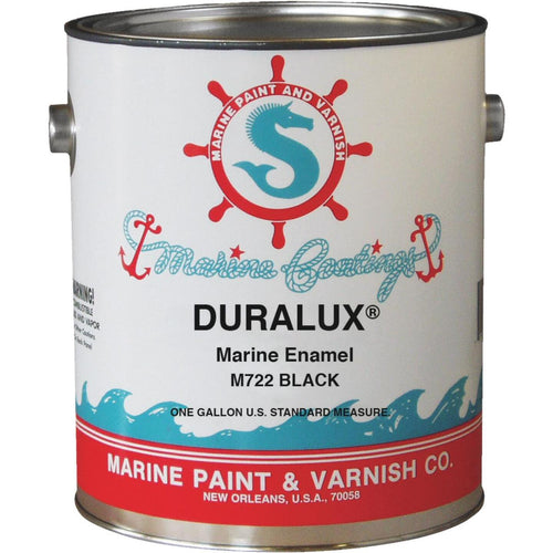 DURALUX Gloss Marine Enamel, Black, 1 Gal.