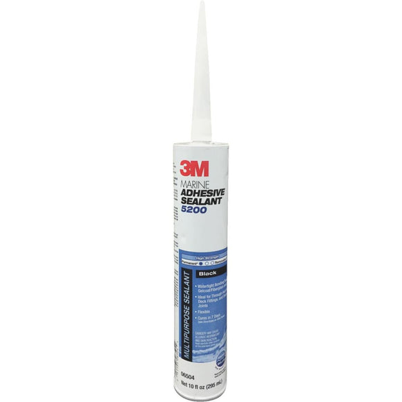 3M 10 Oz. Black 24-Hour Fast Cure Marine Adhesive Sealant 5200