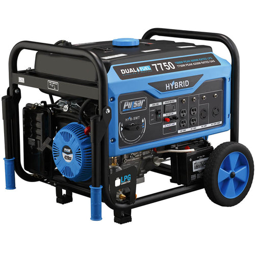 Pulsar 7750W Dual Fuel Portable Generator with Switch & Go Capability