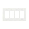 Cooper Wiring Devices 4-gang Decorator/GFCI Wall Plate With White Finish