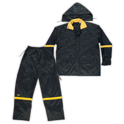Custom Leathercraft 3 Piece Deluxe Nylon Rain Suit 3XL