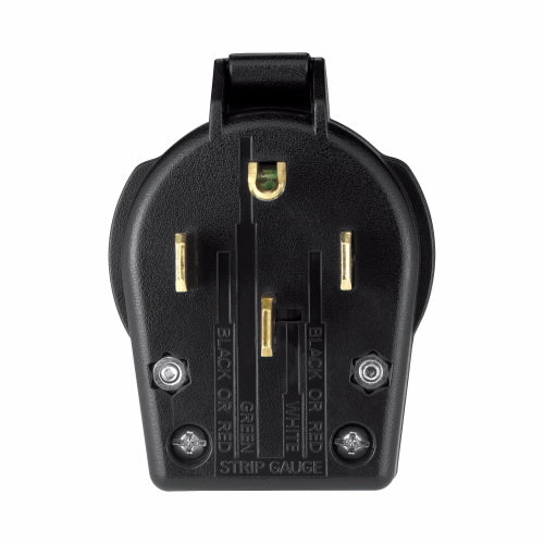 Eaton Cooper Wiring Arrow Hart Heavy-Duty Universal Nema Power Plug 30A/50A, 125/250V Black (Black, 125/250V)