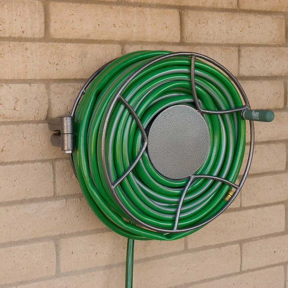 Yard Butler Wall Mounted Swivel Hose Reel 5/8-In. x 100-Ft. Hose