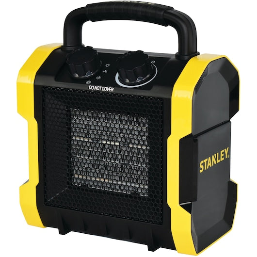 Stanley 5,100 BTU Electric Fan Heavy-Duty Space Heater with Thermostat, Yellow