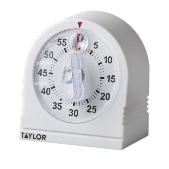 Taylor Long Ring Kitchen Timer, White