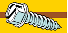 Midwest Fastener Slotted Hex Washer Sheet Metal Screws #10 x 1"