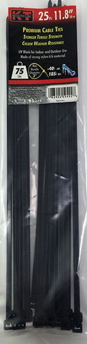 K-T Industries 11.8 Standard Duty, Uv Black, 25/Pk