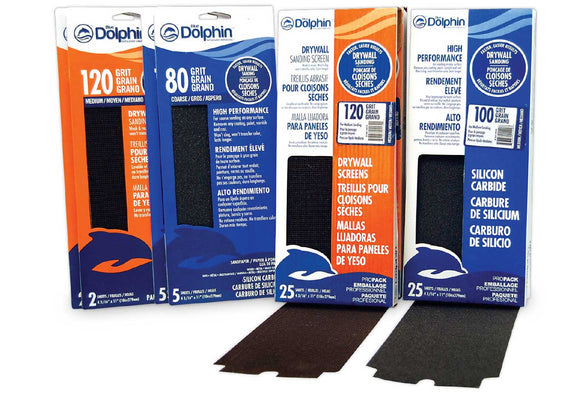 Blue Dolphin Drywall Silicon Carbide 4-3/16 In. x 11 In. 100 Grit 25 Pack