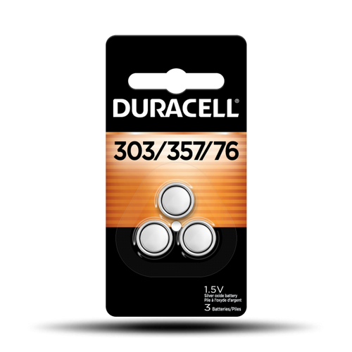 Duracell 303/357/76 Silver Oxide Button Battery (1 Pk)