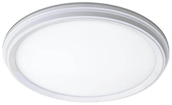 ETi Solid State Lighting 11” LowPro Decorative Flushmount, 3 CCT Color Preference® + 2000K Integrated accent/nightlight, White Finish