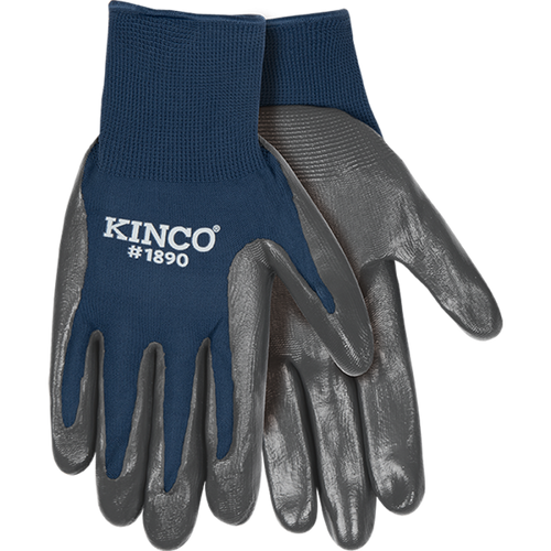 Kinco Navy Blue Polyester Knit Shell & Nitrile Palm Large