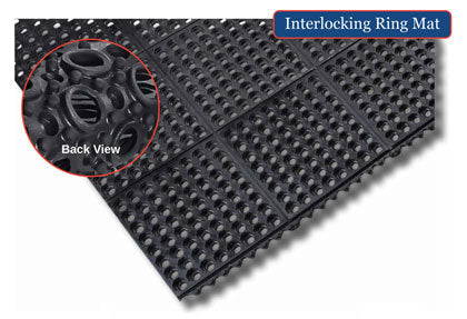 QRRI Flexgard Interlocking Ring Mat  36 in. L x 36 in. W