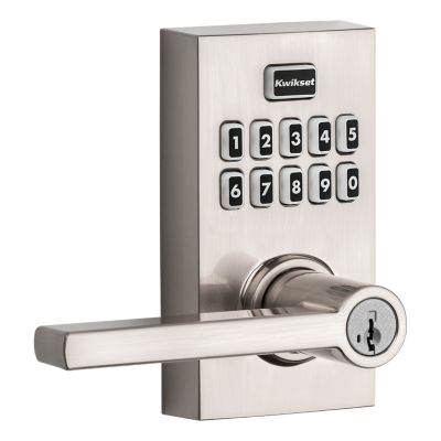 Kwikset 917 SmartCode Electronic Halifax Lever, Satin Nickel