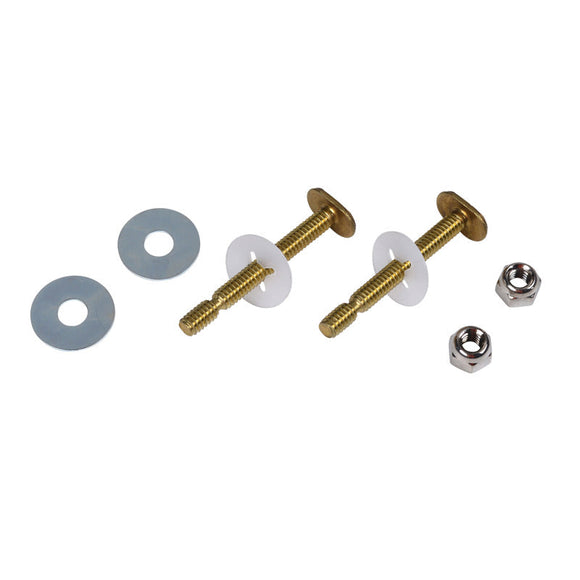 Harvey™ 1/4 in. X 2 1/4 in Brass EZ Snap Toilet Bolt Set with Brass Bolts