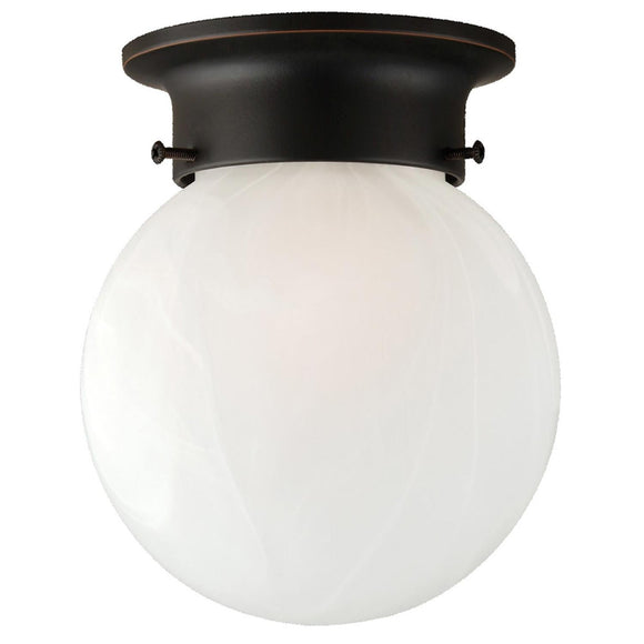 Design House Millbridge Globe Ceiling Light in Oil-Rubbed Bronze 6.75-Inch by 6-Inch