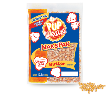 Pop Weaver Nakspak W/ Coconut Oil Popcorn