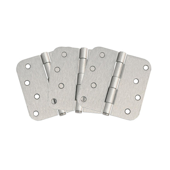 Design House Radius Satin Nickel Door Hinge Value 3-Pack 4 in. x 5/8 in.