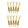 Design House Rigid Door Stop in Polished Brass, 3-Inch, 10-Pack