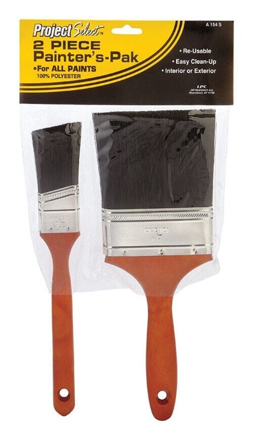 Linzer Paint Brush Set Professional Grade Polyester All Paints 2 Piece 1-1/2 