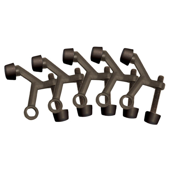 Design House  Standard Hinge Pin Door Stop in Oil-Rubbed Bronze, 2.1-Inch, 5-Pack
