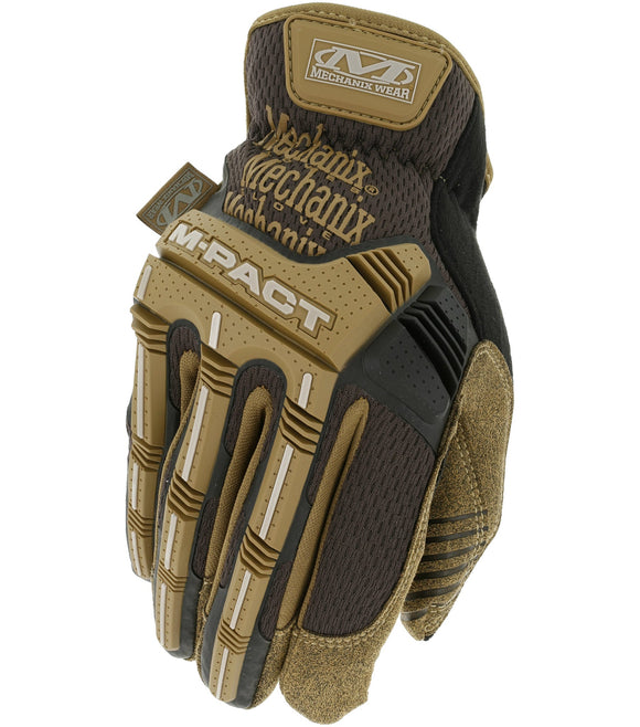 Mechanix Wear Mpact Resistant Work Gloves M-Pact® Open Cuff Brown, Large